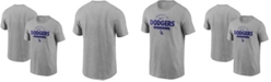 Nike Men's Heathered Gray Los Angeles Dodgers Primetime Property Of Practice T-shirt
